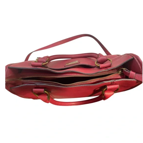 FRYE AND CO Red Satchel with Structured Design and Versatile Straps - Picture 6 of 10